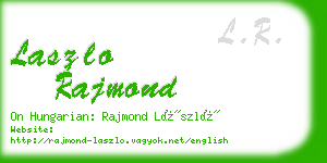 laszlo rajmond business card